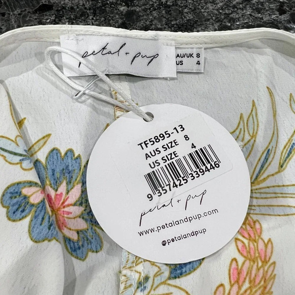 NWT Petal & Pup White Floral Bohemian Midi Dress $99 - Picture 11 of 12